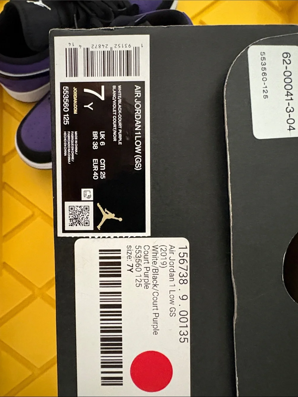 Jordan Low-Top Sneakers in Black & Purple